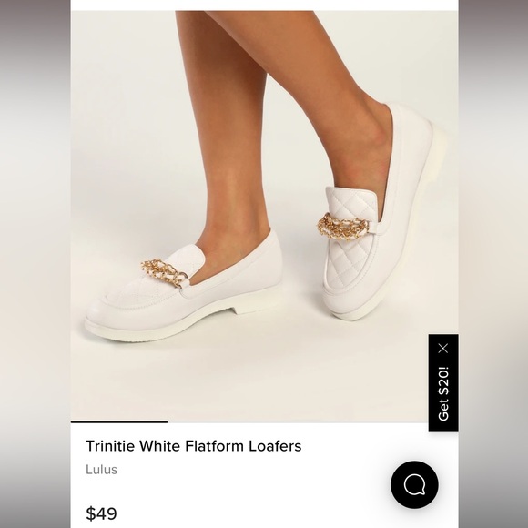 Lulus Trinitie White Flatform Loafers - Picture 2 of 5
